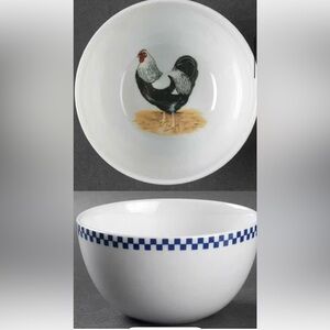 Williams Sonoma Rooster Patterned Bowls - Set of 4